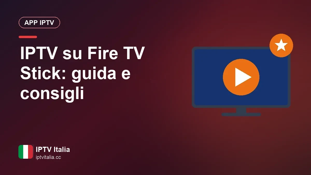 Fire TV Stick con un'app IPTV su un televisore